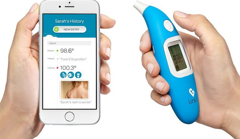 Smart Ear Thermometer with Wireless Smartphone Connectivity